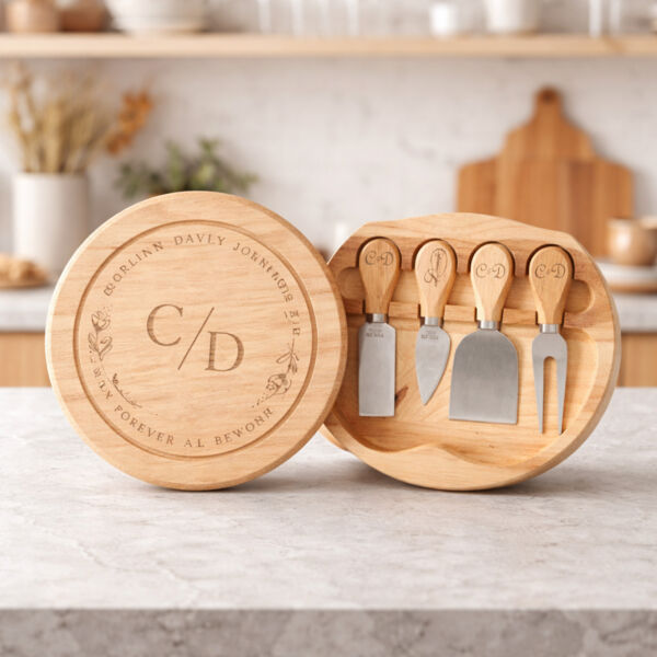 ROTATING Bamboo Cheese Board Thumbnail