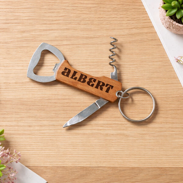 Wooden Wine Corkscrew Opener Thumbnail